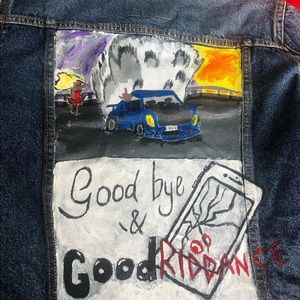 Custom Hand Painted Levi Jean Jacket